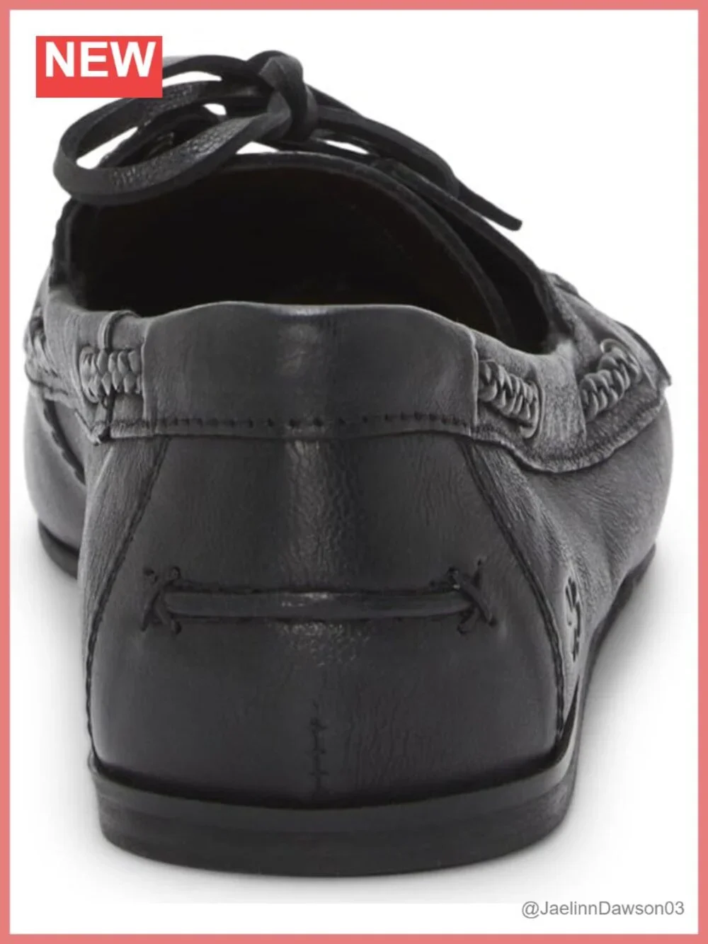Studded Leather Slip-On Loafers Round-Toe Casual